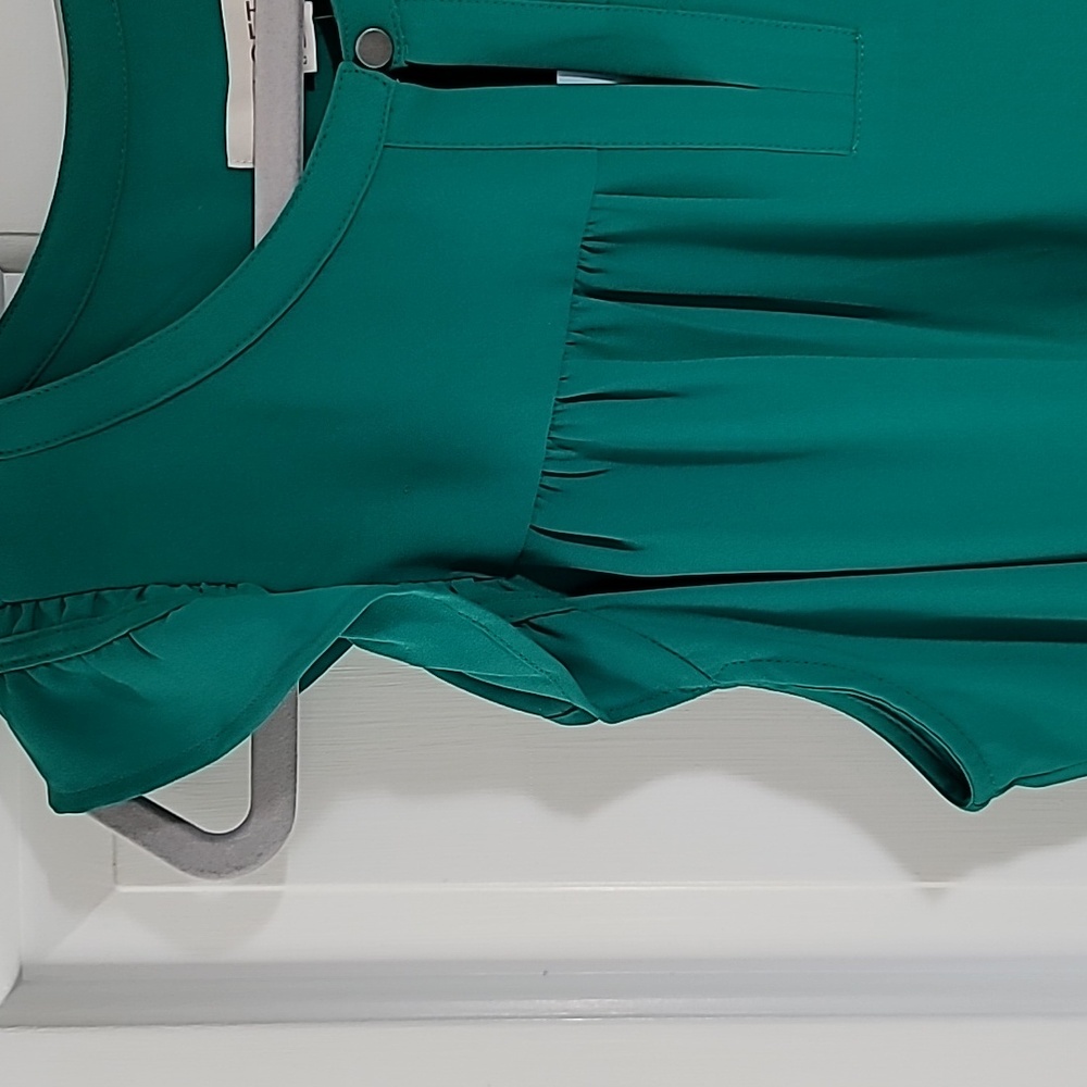 LOFT Ruffle Sleeve Split Neck Shell - Picture 7 of 13